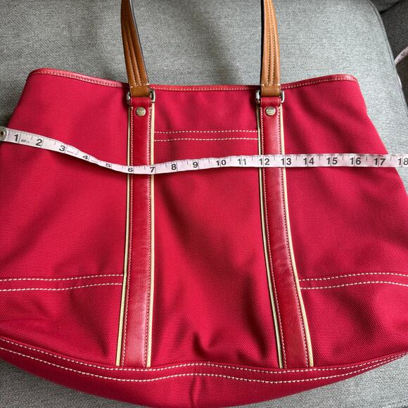 Coach 70157 Large Canvas Carryall Shoulder Totepu500 Red - Picture 11 of 14